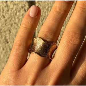 925 STERLING SILVER GOLD PLATED RING SIZE 6